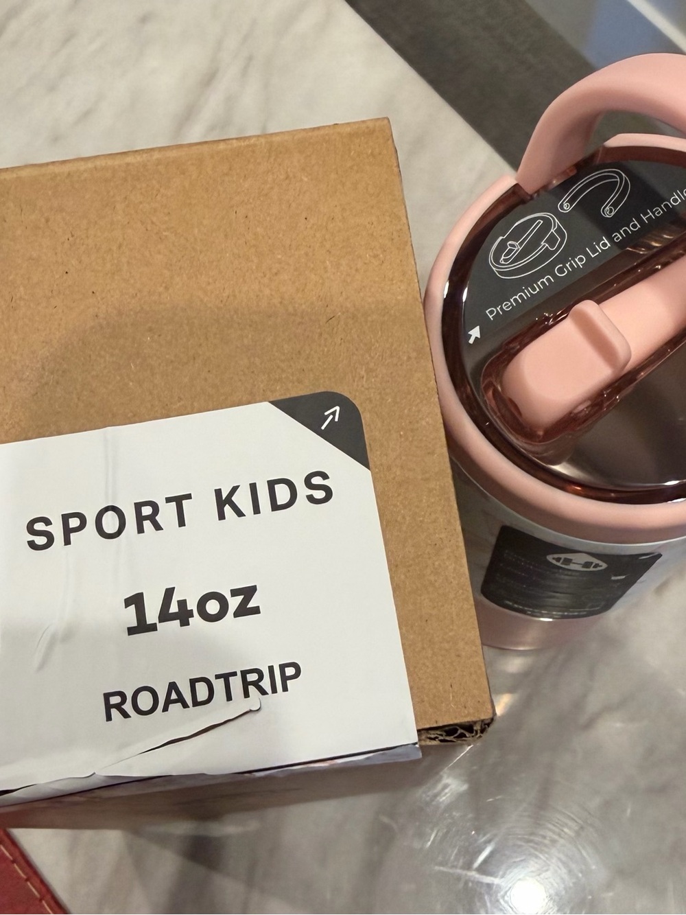 Pink Road Trip Kay x Hydro jug 14 oz Travel Tumbler for Kids! - Picture 3 of 4
